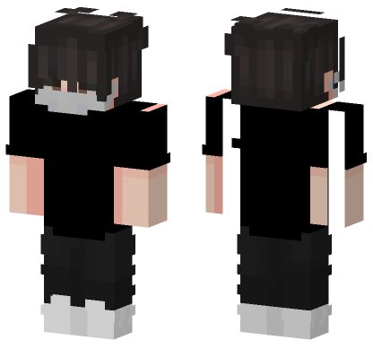 Black and White Outfit Minecraft Bedrock skin