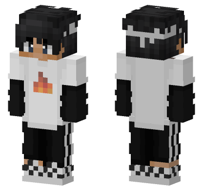 Black And White Outfit Minecraft Bedrock skin