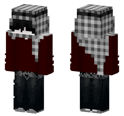 Black And White Plaid Outfit Minecraft Bedrock skin