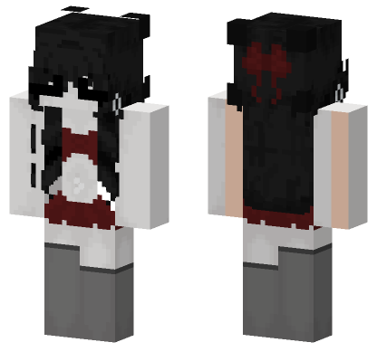 Black And White School Uniform Minecraft Bedrock skin