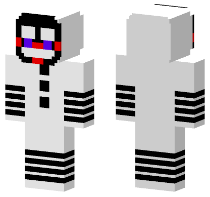 Black and White Striped Outfit Minecraft Bedrock skin