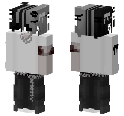 Black And White Suit Minecraft Bedrock skin