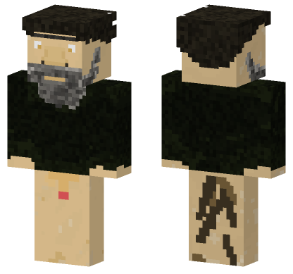 Black Beard Pirate Minecraft Bedrock skin