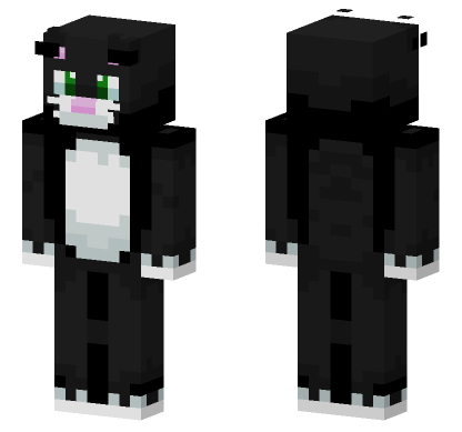 Black Cat Minecraft Bedrock skin