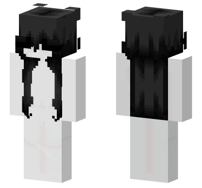 Black Hair Skin Base Minecraft Bedrock skin