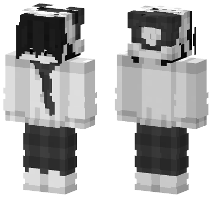 Black Haired Emo Boy Minecraft Bedrock skin