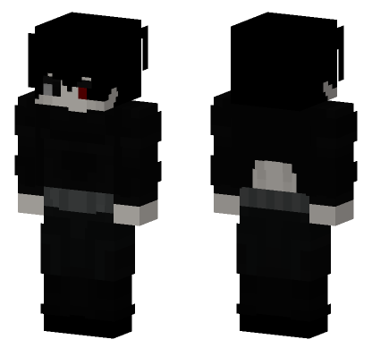Black Hooded Figure Minecraft Bedrock skin