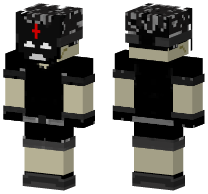 Black Mask Skin Minecraft Bedrock skin