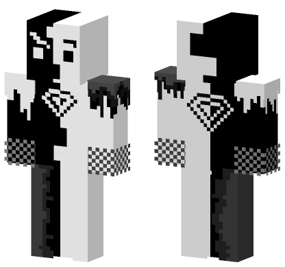 Black N White 5444297 Minecraft Bedrock skin