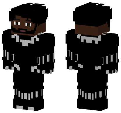 Black Panther T'Challa Unmasked Minecraft Bedrock skin