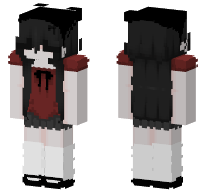 Black Red 15 Minecraft Bedrock skin