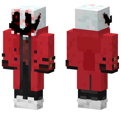Black Smile Creepy Minecraft Bedrock skin