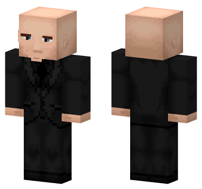 Black Suit Man Minecraft Bedrock skin