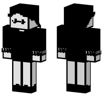 Black White 6092970 Minecraft Bedrock skin