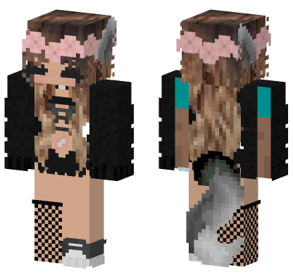 Blonde Flower Crown Girl Minecraft Bedrock skin