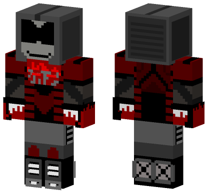 Bloody Robot Character Minecraft Bedrock skin