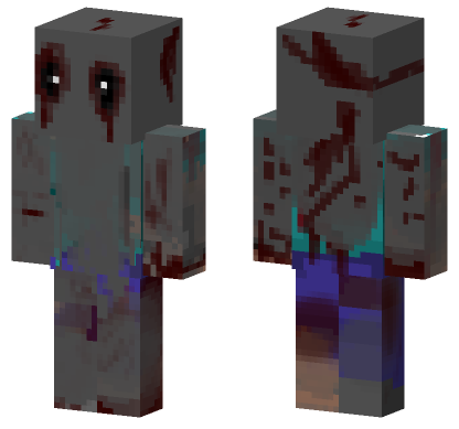Bloody Zombie Figure Minecraft Bedrock skin