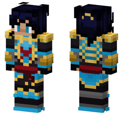 Blue And Gold Outfit Minecraft Bedrock skin