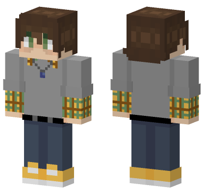 Blue and Grey School Uniform Minecraft Bedrock skin