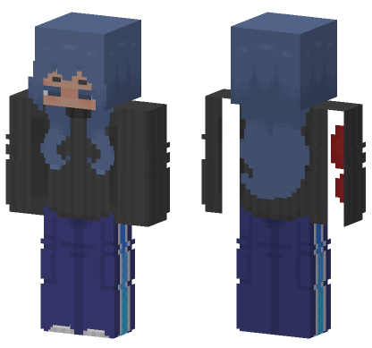 Blue Anime Boy Minecraft Bedrock skin