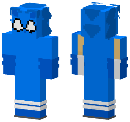 Blue Cartoon Character Minecraft Bedrock skin