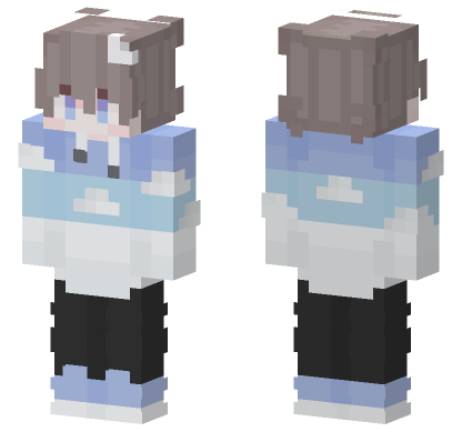 Blue Cloud Boy Minecraft Bedrock skin