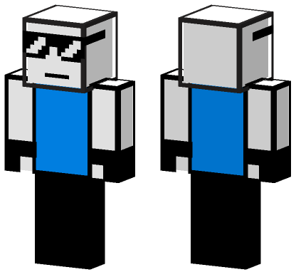 Blue Cloud Cowboy Minecraft Bedrock skin