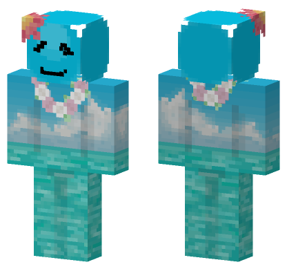 Blue Cloud Summer Outfit Minecraft Bedrock skin