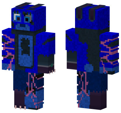 Blue Cybernetic Rabbit Minecraft Bedrock skin