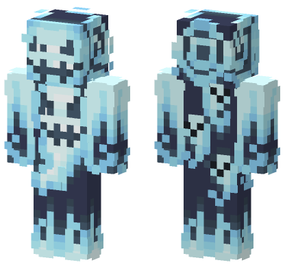 Blue Ghost Rider Minecraft Bedrock skin