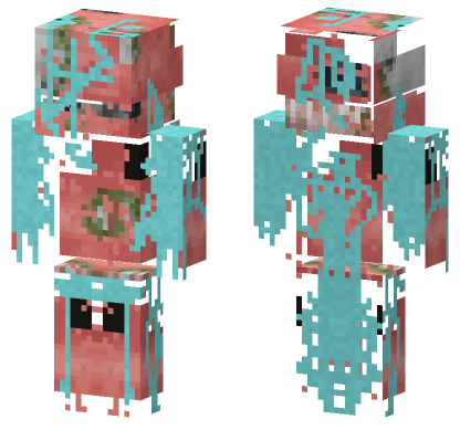 Blue Ghost Zoglin Skin Minecraft Bedrock skin