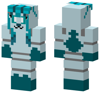 Blue Glaceon Outfit Minecraft Bedrock skin