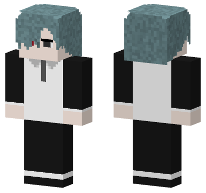 Blue Haired Anime Boy Minecraft Bedrock skin