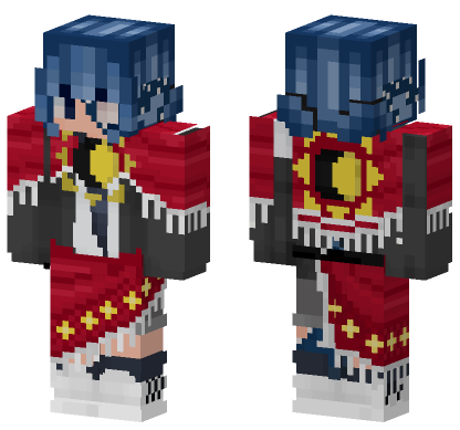 Blue Haired Business Woman Minecraft Bedrock skin