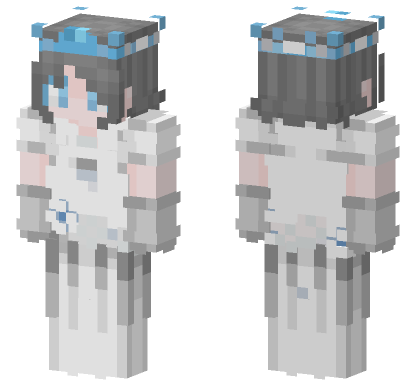 Blue Hat Girl Minecraft Bedrock skin