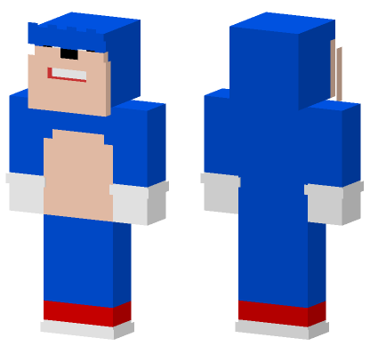 Blue Hedgehog Minecraft Bedrock skin