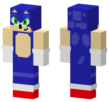 Blue Hedgehog Outfit Minecraft Bedrock skin