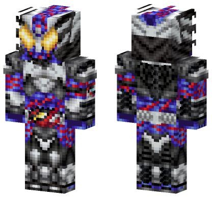 Blue Kamen Rider Suit Minecraft Bedrock skin