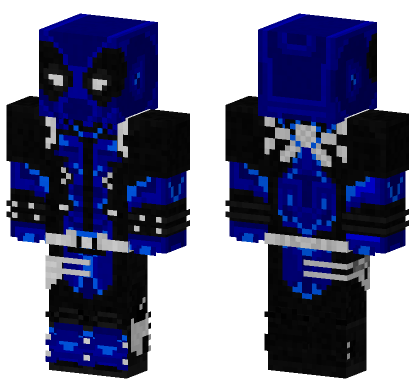 Blue Neon Tech Skin Minecraft Bedrock skin