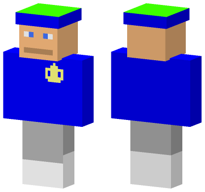 Blue Overalls With Crown Minecraft Bedrock skin