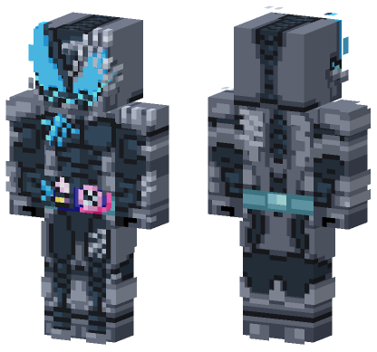 Blue Robot Armor Minecraft Bedrock skin