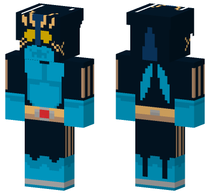 Blue Samurai Warrior Minecraft Bedrock skin