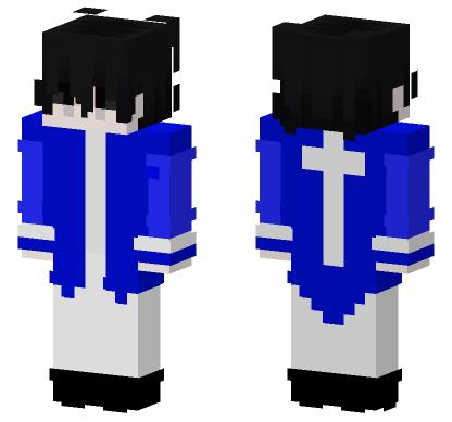 Blue School Uniform Minecraft Bedrock skin