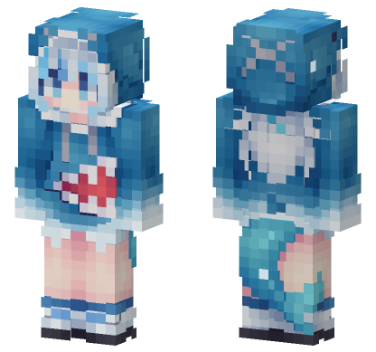 Blue Sea 1 Minecraft Bedrock skin