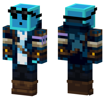 Blue Slime Creature Minecraft Bedrock skin