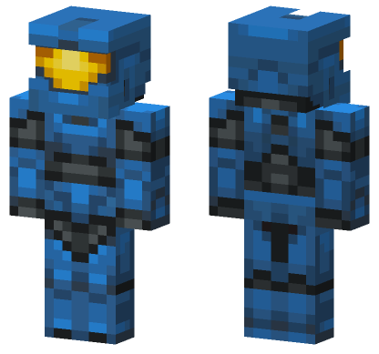 Blue Spartan Armor Minecraft Bedrock skin