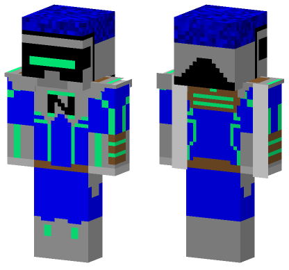 Blue Tech Suit Minecraft Bedrock skin