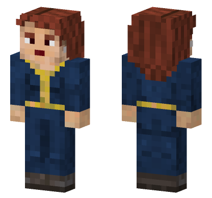 Blue Uniform Woman Minecraft Bedrock skin
