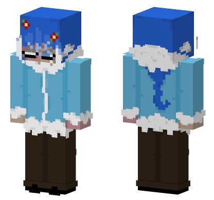 Blue Winter Outfit Minecraft Bedrock skin