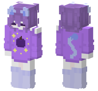Blueberry Cat Girl Minecraft Bedrock skin